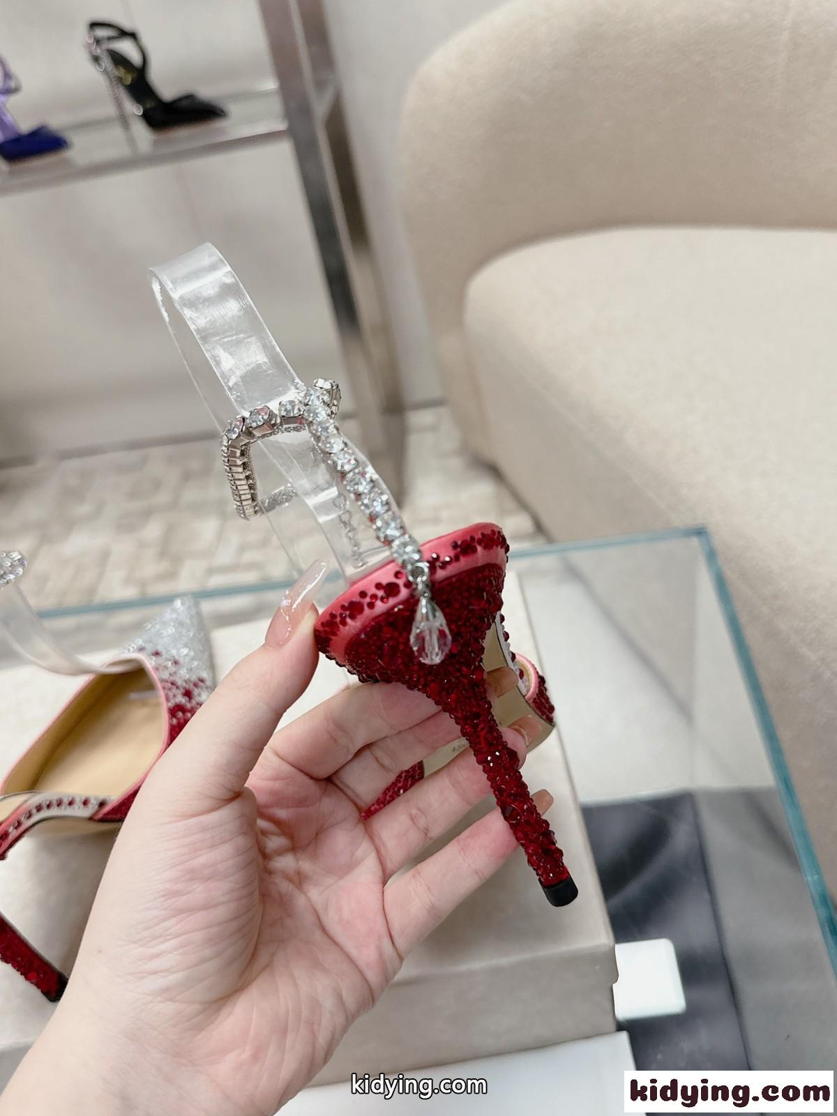 クリスタル付き サイーダ 100 ジミーチュウ パンプス スーパーコピー ドレスシューズ-3