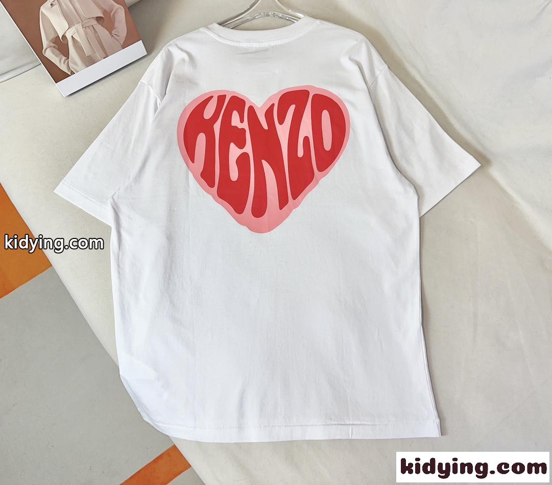 人気 おしゃれ KENZO HEART ケンゾー Tシャツ コピー カジュアル 合わせやすい ホワイト-1