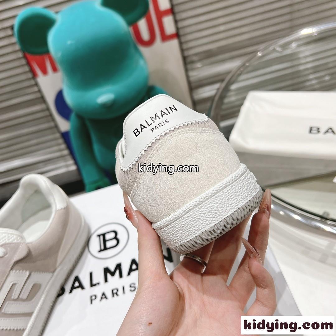 Balmain Swan バルマン スニーカー スーパーコピー レザー＆スエード スニーカー-4