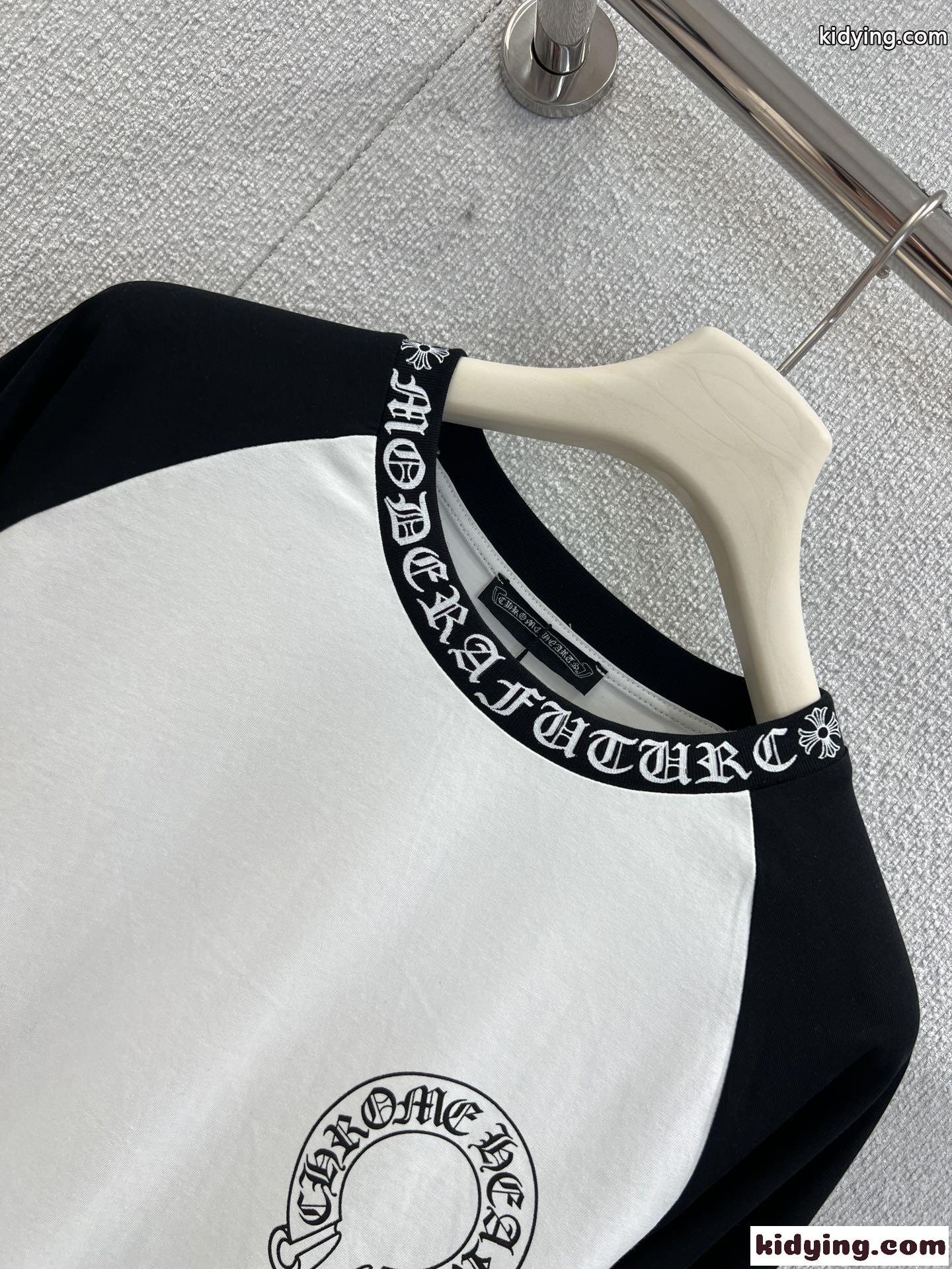 クロムハーツ Tシャツ 偽物 コットン ロゴプリント ラグランスリーブ 長袖Tシャツ-2
