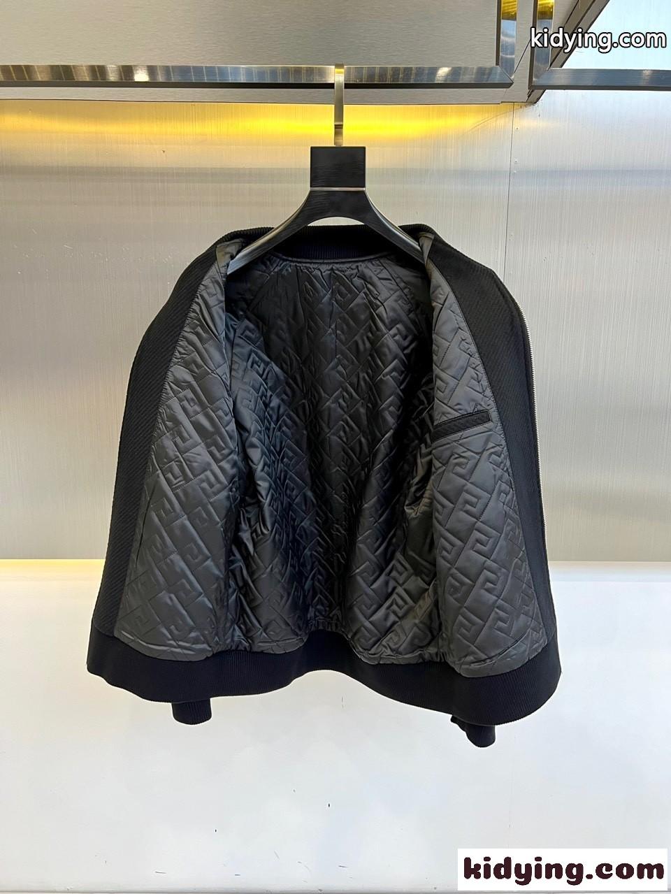 レザー 切り替え メンズ ブルゾン エルメス ジャケット コピー ブラック-4