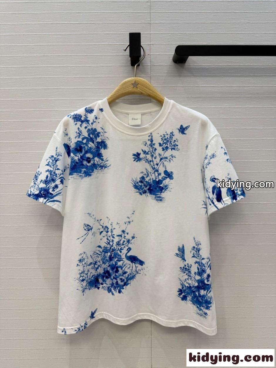 Dioriviera コットン 半袖Tシャツ クリスチャン・ディオール Tシャツ コピー-0