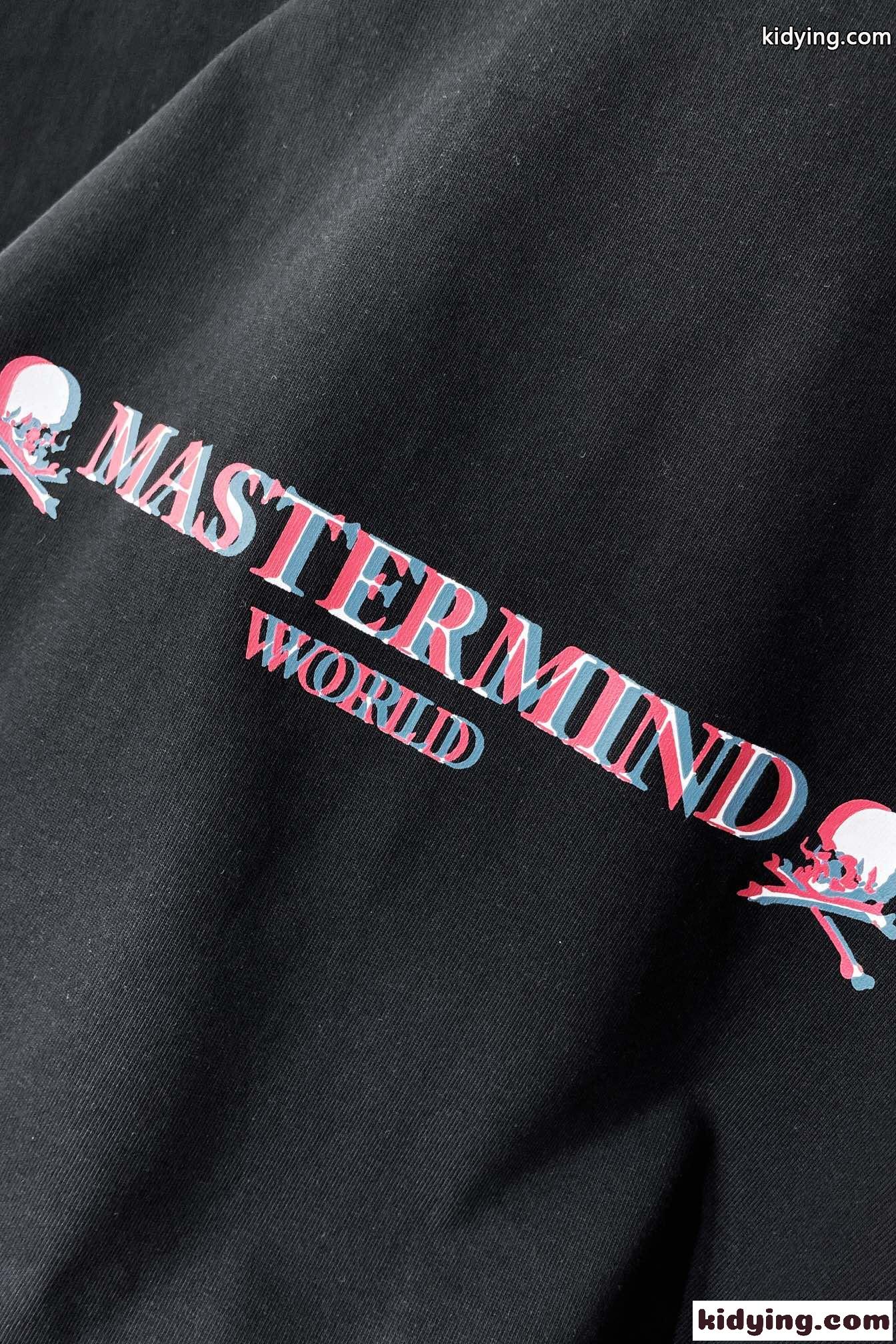 マスターマインド・ジャパン Tシャツ コピー おしゃれ ロゴ クルーネック ブラック-4