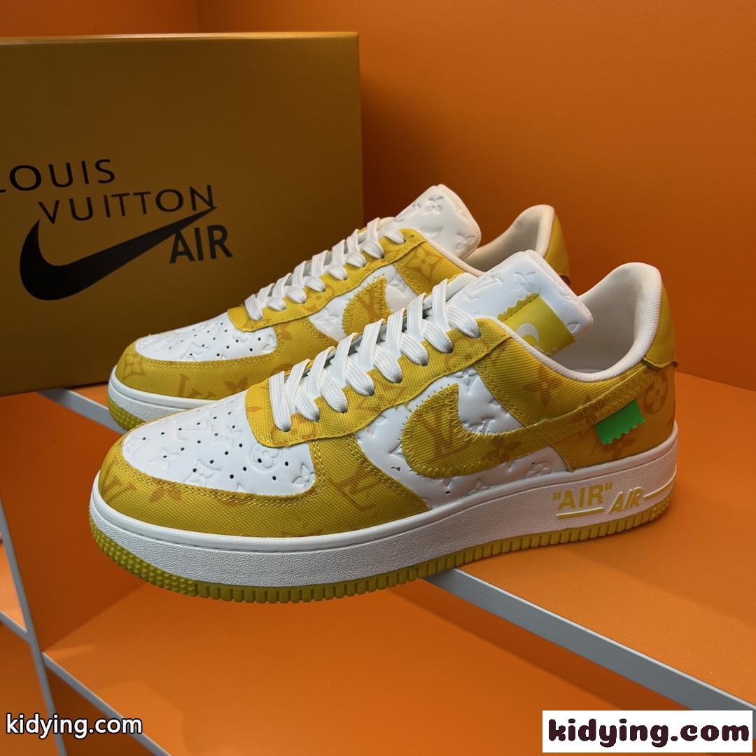LV x OFF-WHITE x Nike オフホワイト スニーカー コピー レースアップ 目立つ 配色 人気 カジュアル メンズ-0