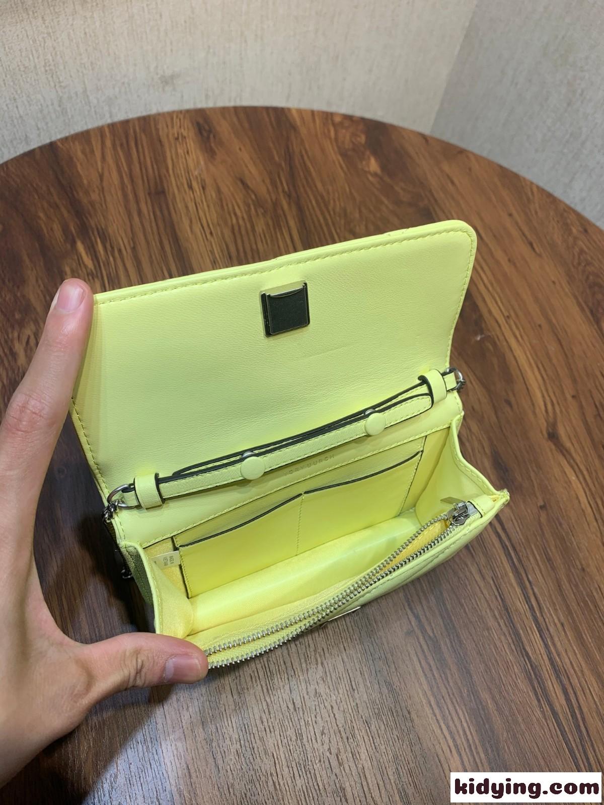 キラ シェブロン トップハンドル ミニチェーンウォレット トリーバーチ バッグ コピー グリーン-4