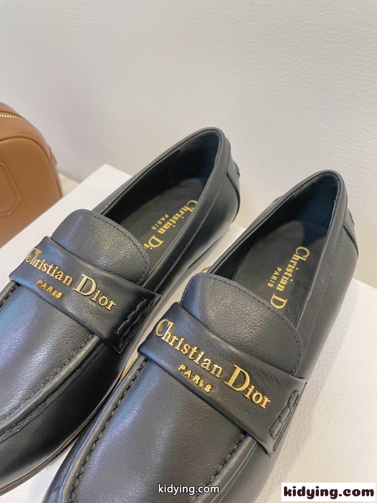人気 エレガント Dior Boy ローファー クリスチャン・ディオール シューズ コピー ブラック-2