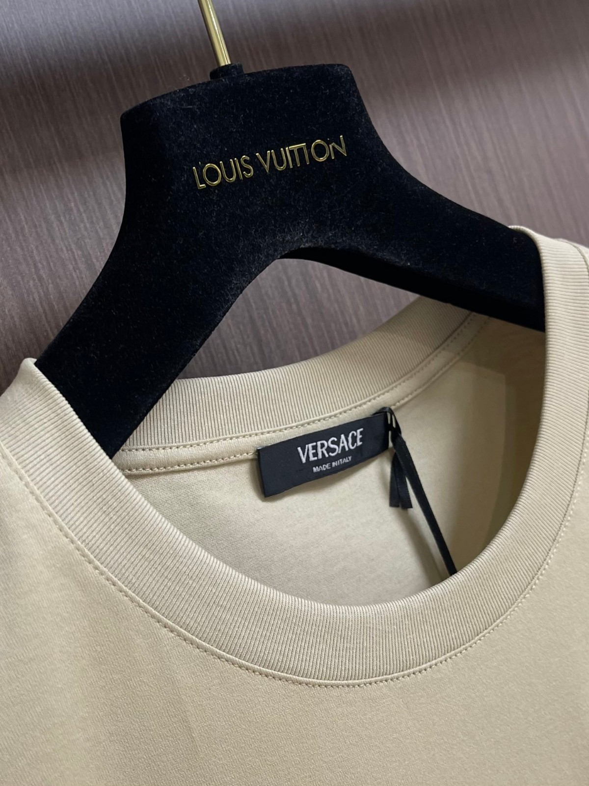ラインストーン ヒトデ ブラゾン 半袖Tシャツ ヴェルサーチェ Tシャツ スーパーコピー ベージュ-4