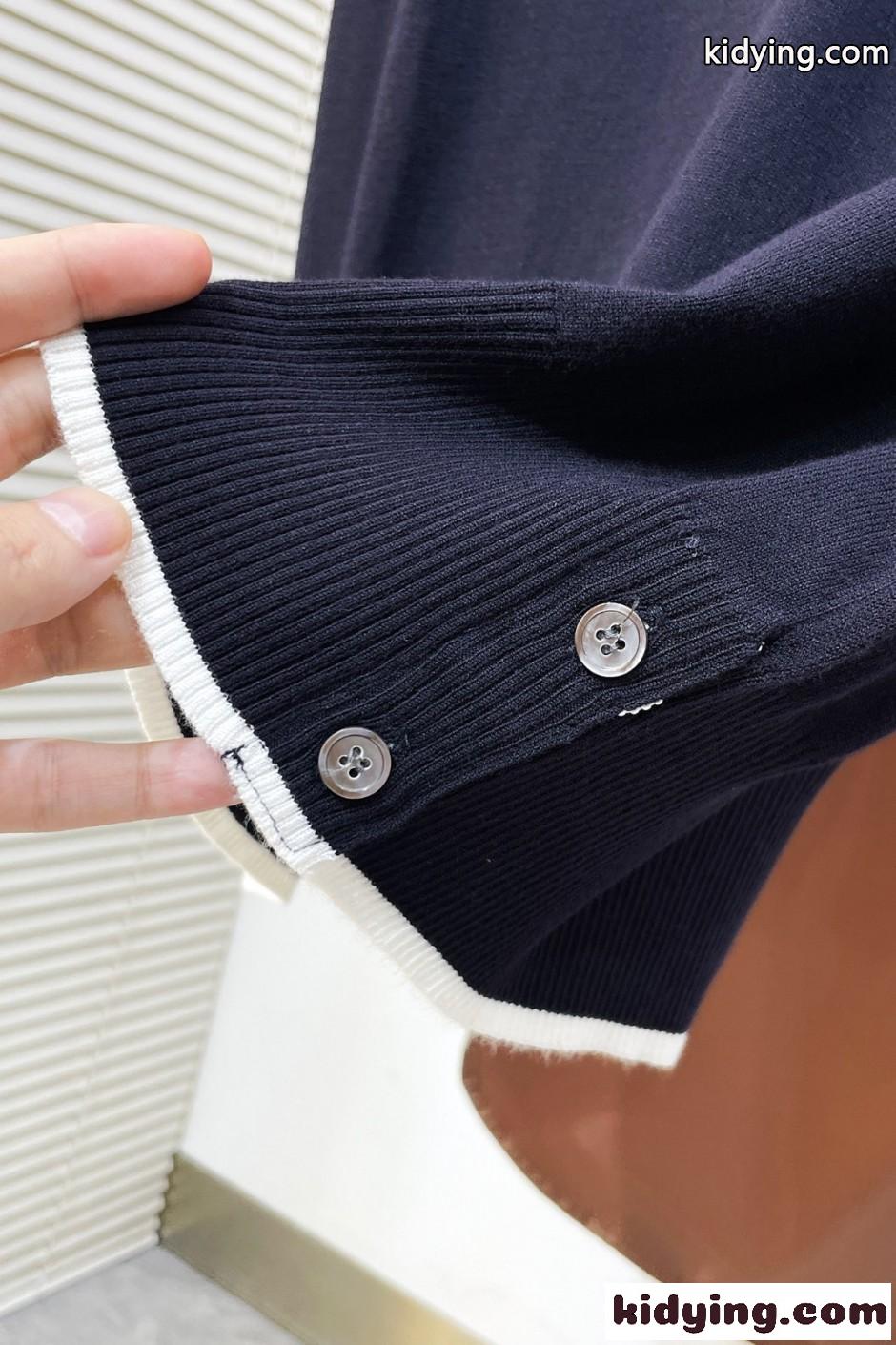 爽やか ヨットモチーフ 半袖 サマーニット トムブラウン Tシャツ 偽物 ネイビー-3