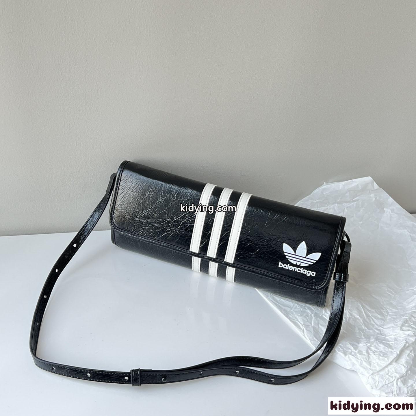 BALENCIAGA×adidas レディース ショルダーウォレット バレンシアガ バック コピー ブラック-0