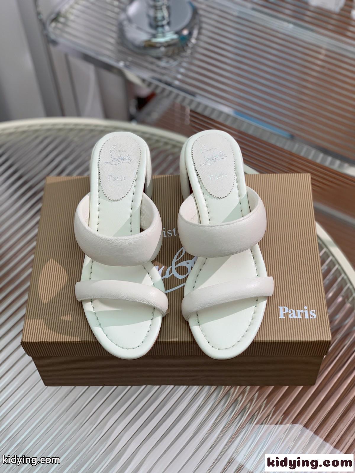 エレガント 人気 インフラマサブサンダル クリスチャン・ルブタン サンダル コピー ミュール ホワイト-1