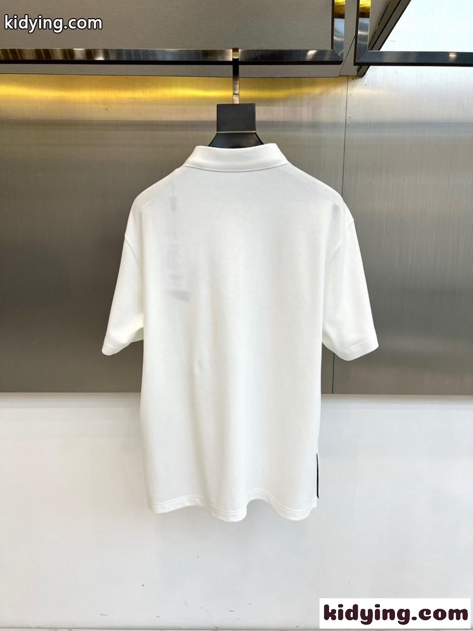 カジュアル 定番 コットン ポロシャツ トムブラウン Tシャツ 偽物 ホワイト-3
