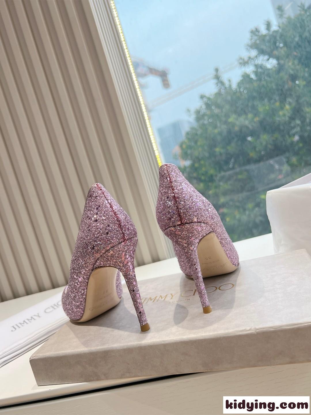 美人度アップ 人気 ピンヒールパンプス ジミーチュウ パンプス スーパーコピー パープル-1