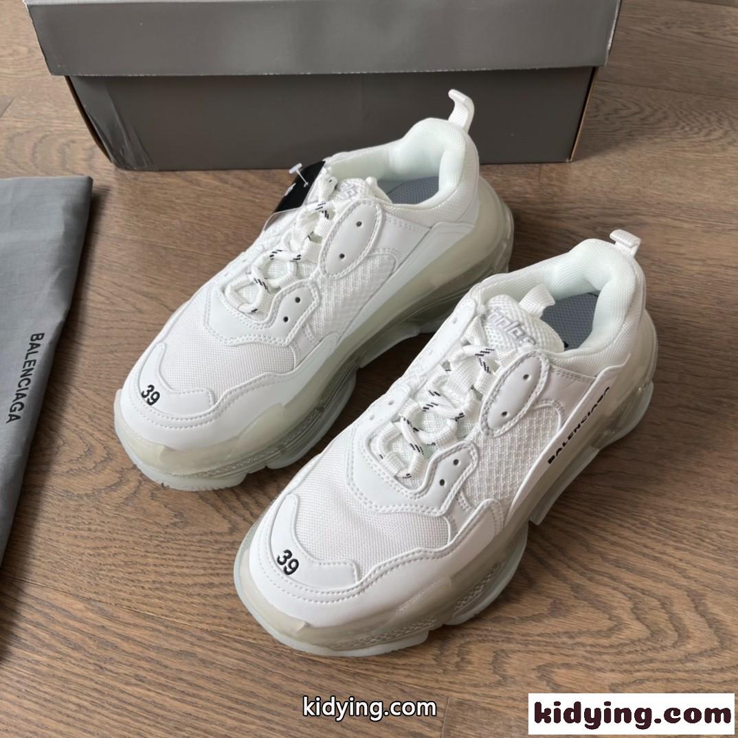 人気 軽量 Triple S Clear Sole バレンシアガ スニーカー スーパーコピー ホワイト-1
