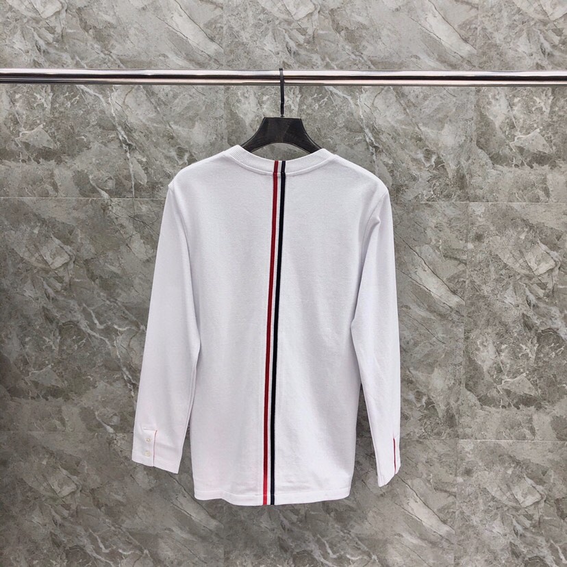 飽きのこない クルーネック 長袖Tシャツ トムブラウン Tシャツ コピー-2