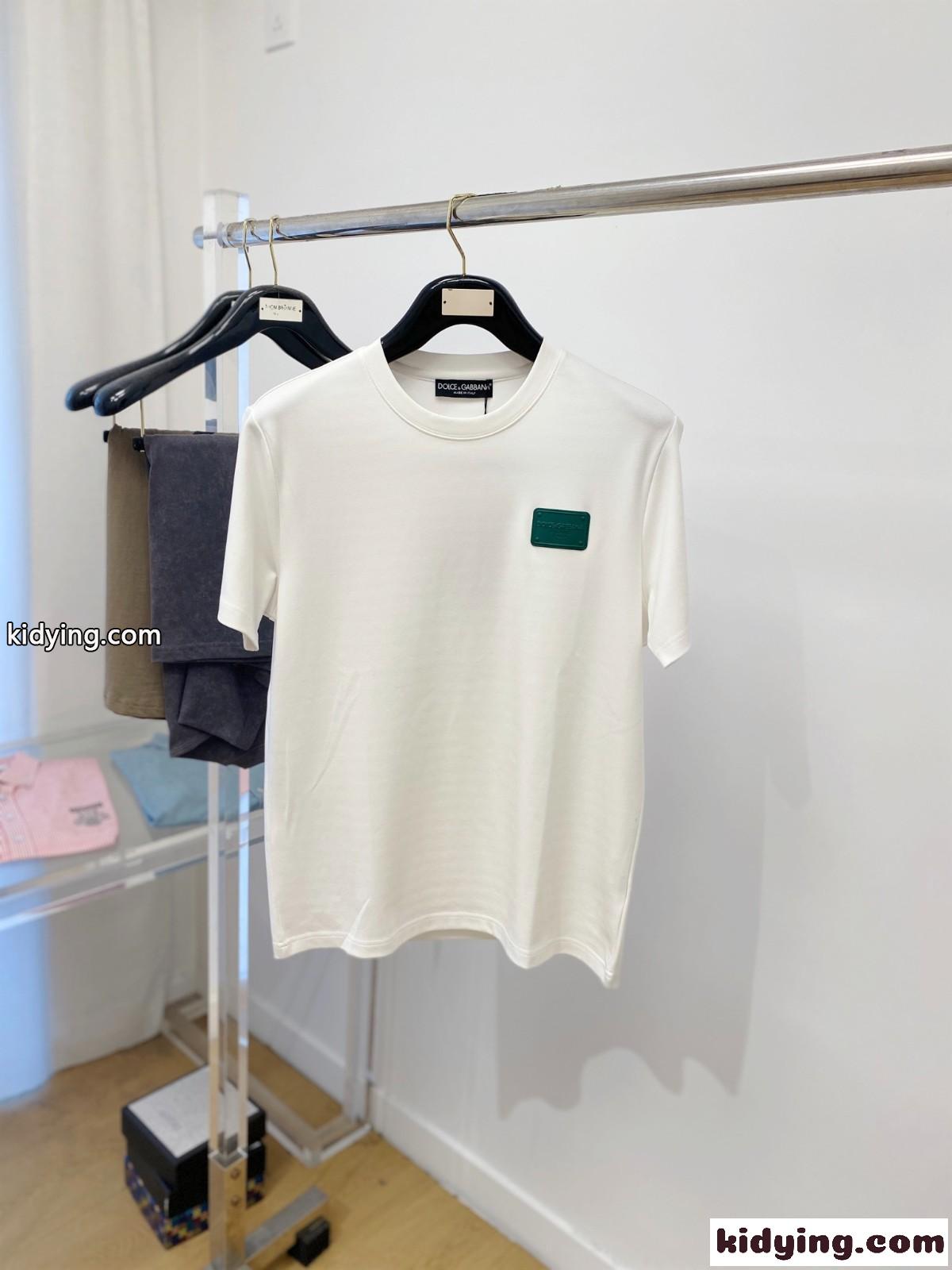 シンプル ロゴパッチ ドルチェ&ガッバーナ Tシャツ コピー 半袖Tシャツ ホワイト-0