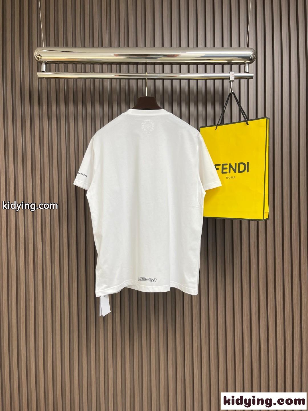洗練された コットン クルーネック クロムハーツ Tシャツ 偽物 半袖Tシャツ-2