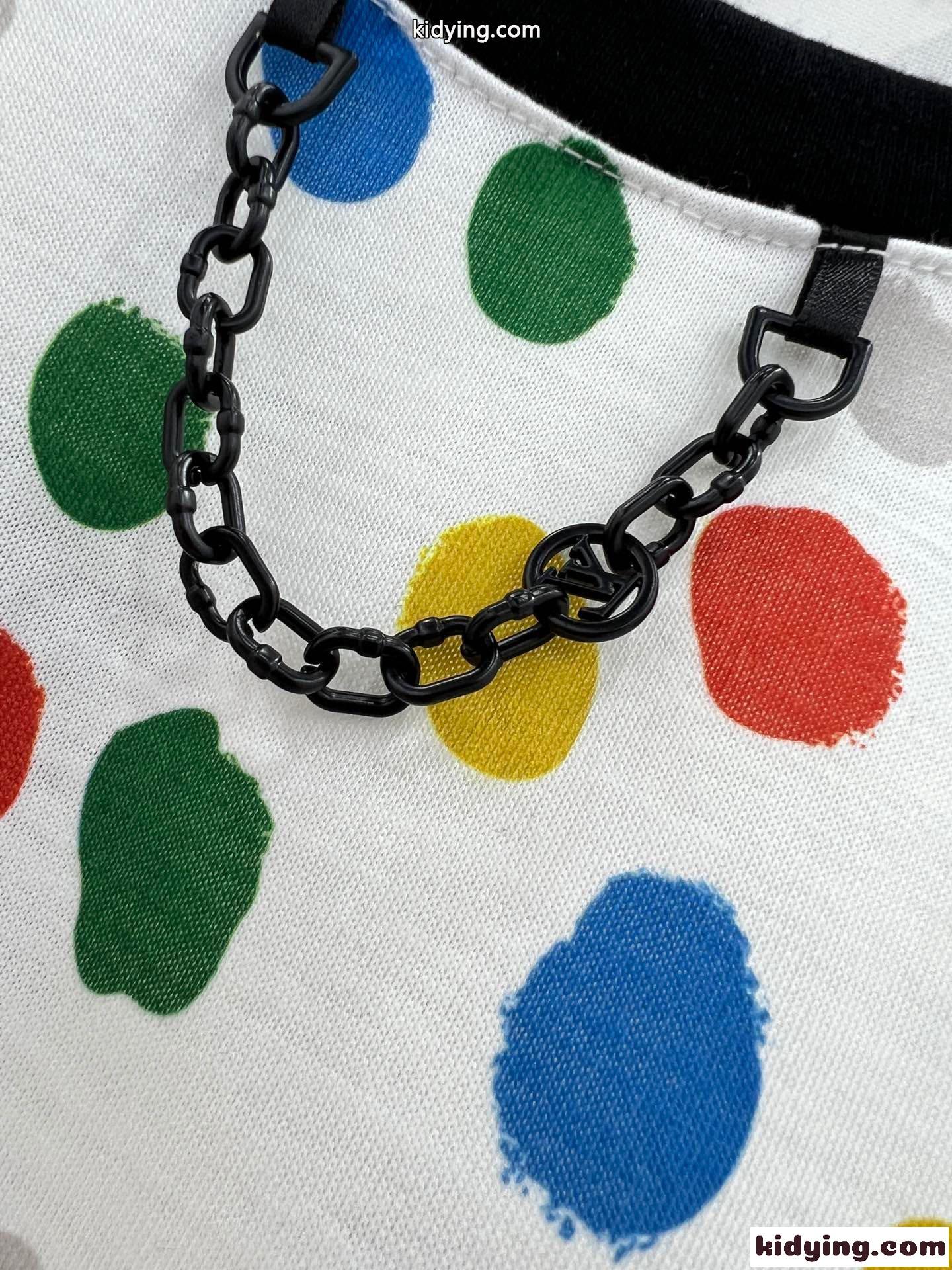 LV × YK ペインティッド ドット Tシャツ ルイヴィトン Tシャツ コピー 人気 おしゃれ-4