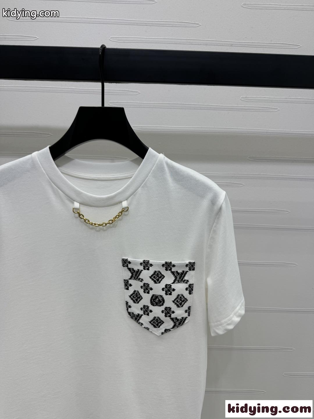 モノグラムポケット付 Tシャツ ルイ・ヴィトン 半袖Tシャツ コピー レディース-1