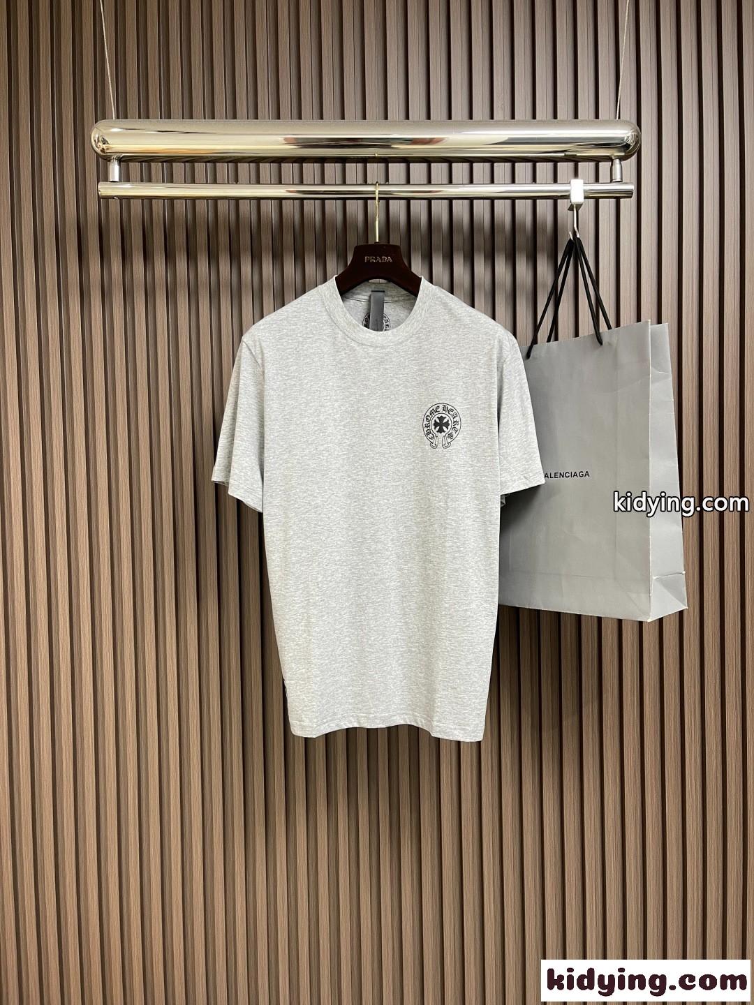 カジュアル プリント クルーネック 半袖Tシャツ クロムハーツ Tシャツ 偽物 コットン-0