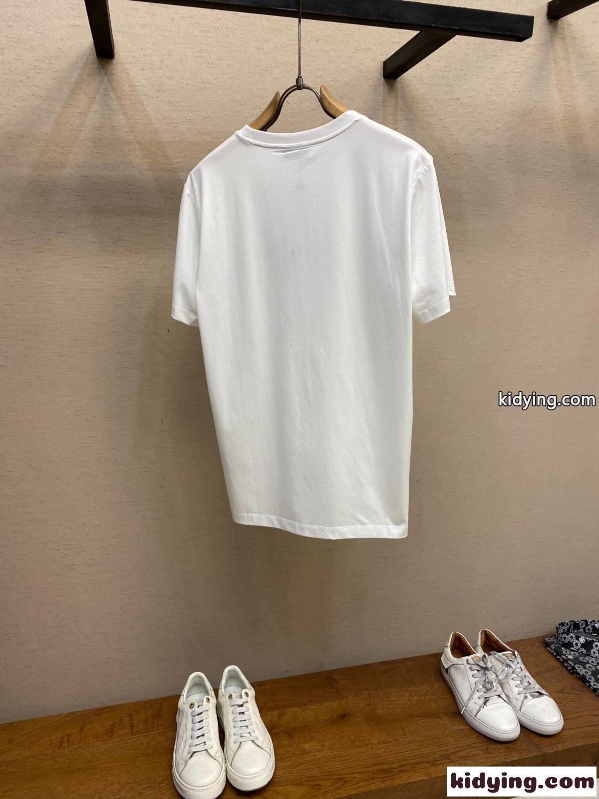シンプル クルーネック 半袖Tシャツ モンクレール Tシャツ スーパーコピー ホワイト-2