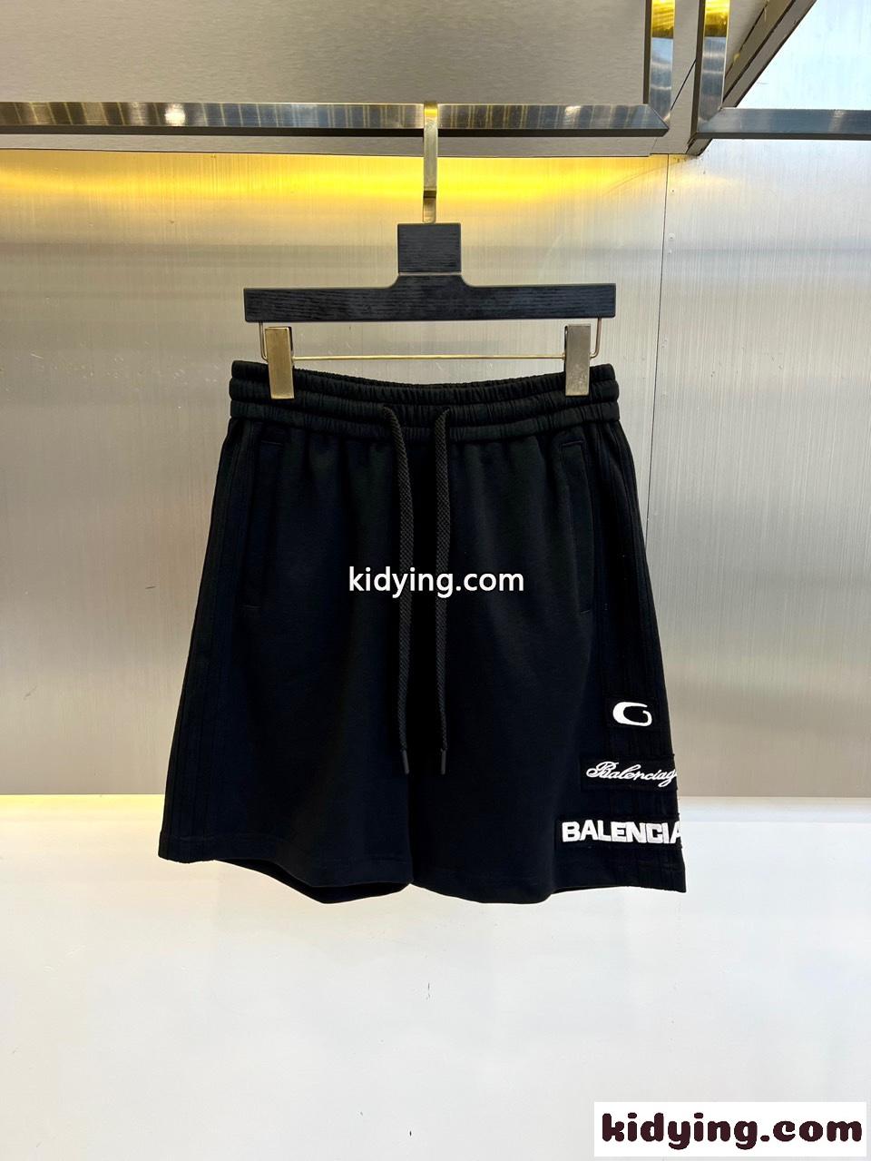 カジュアル 合わせやすい ショートパンツ バレンシアガ パンツ 偽物 ブラック-0