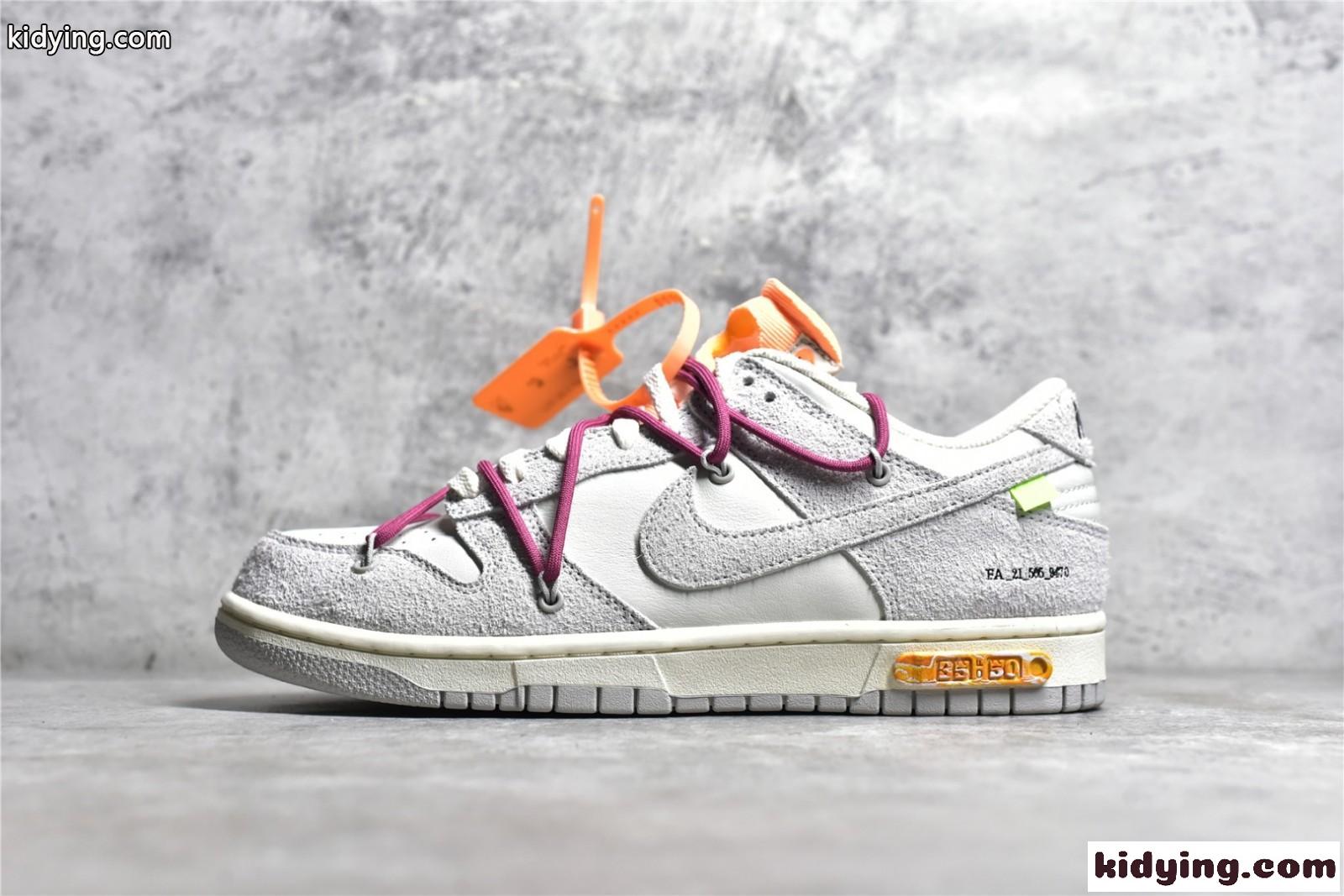 大人気！ユニセックス NIKE X OFF-WHITE DUNK LOW オフホワイト スニーカー コピー-0