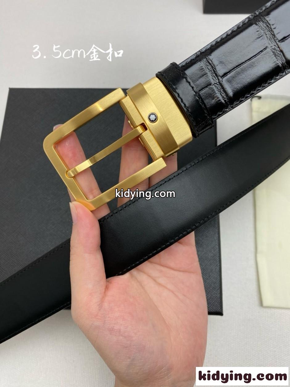 モンブラン ベルト 偽物 シンプル ビジネス 洗練された レザーベルト-1