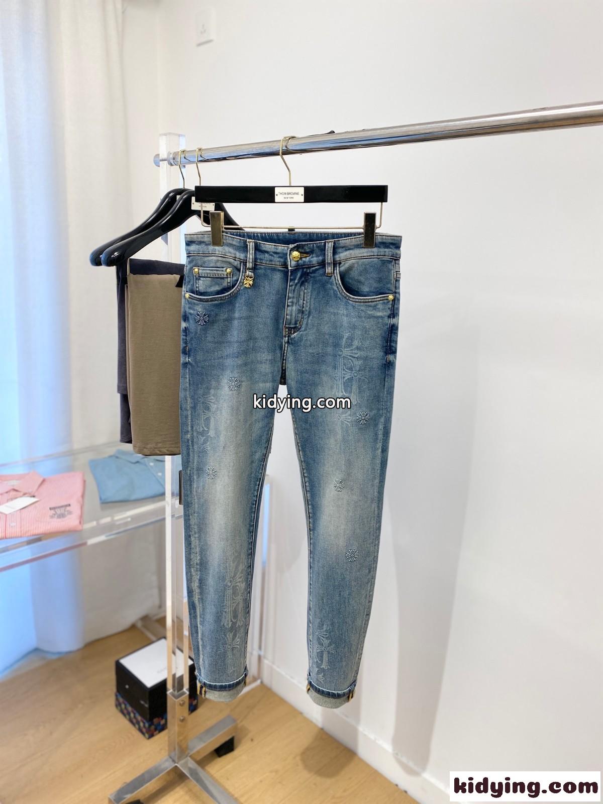 カジュアル 定番 クロムハーツ ジーンズ コピー ストレッチ デニムパンツ-0