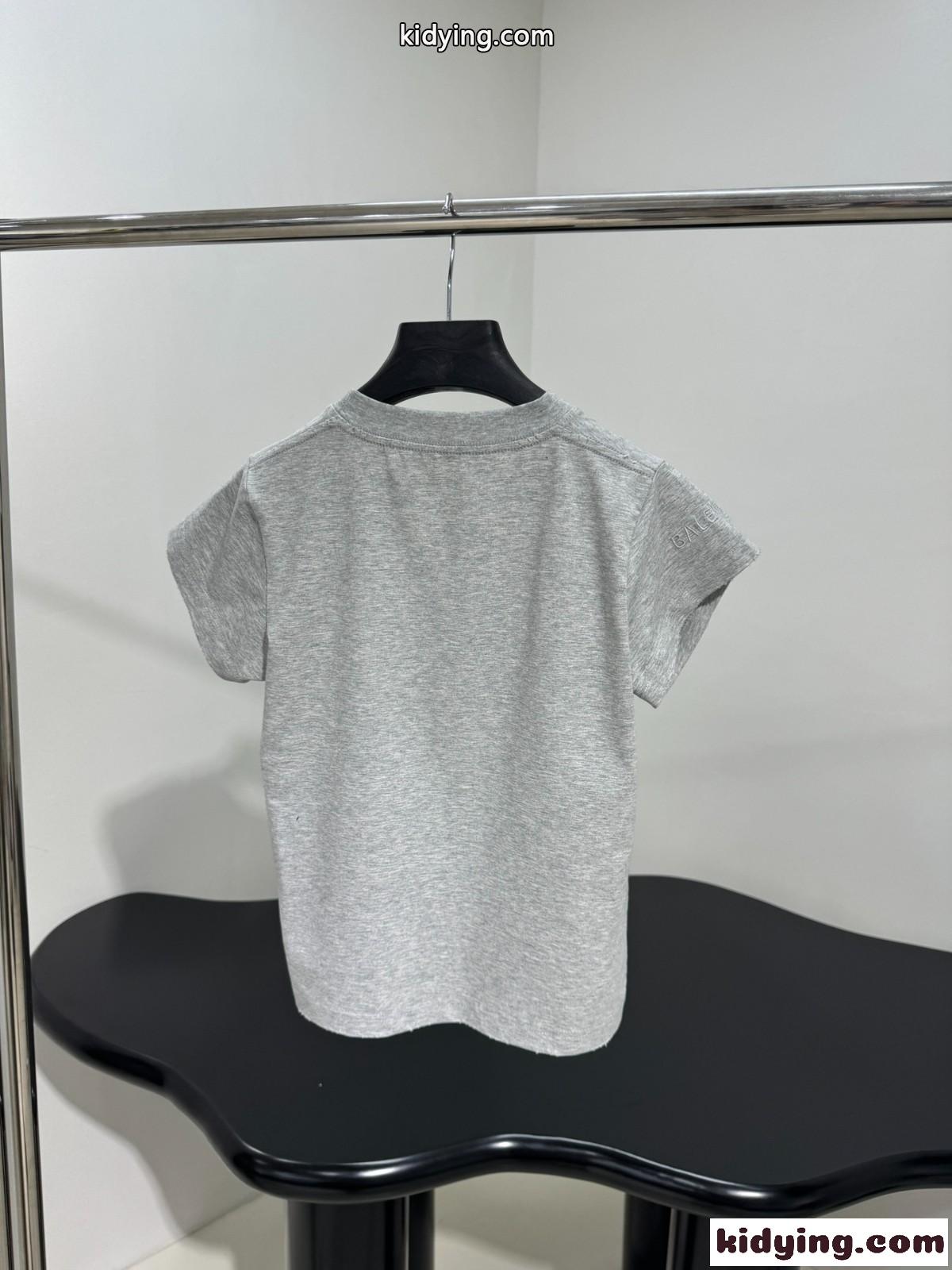 カジュアル フェンミン コンパクト 半袖Tシャツ バレンシアガ Tシャツ コピー グレー-1