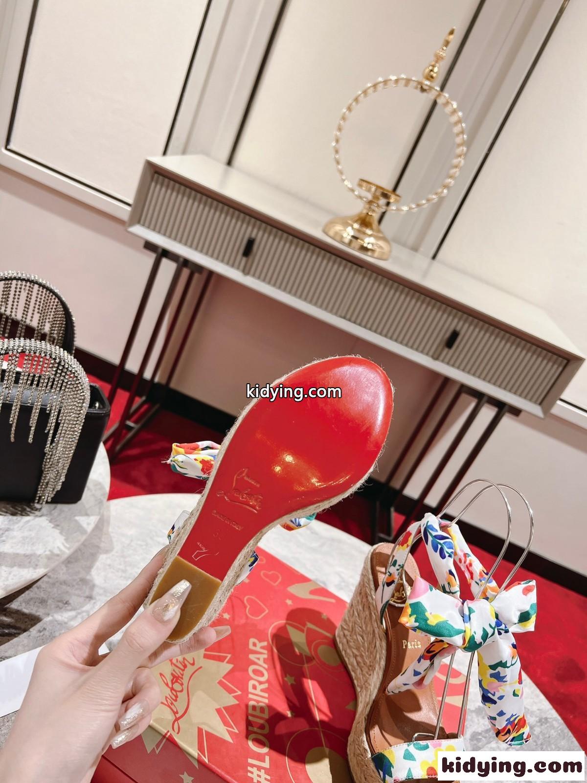 可愛い カジュアル 12CM ウェッジソール クリスチャン・ルブタン サンダル コピー レディース-4