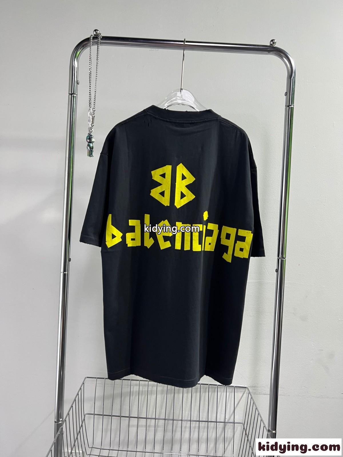 人気 ヴィンテージ Tape Type Tシャツ オーバーサイズ バレンシアガ Tシャツ コピー ユニセックス-2
