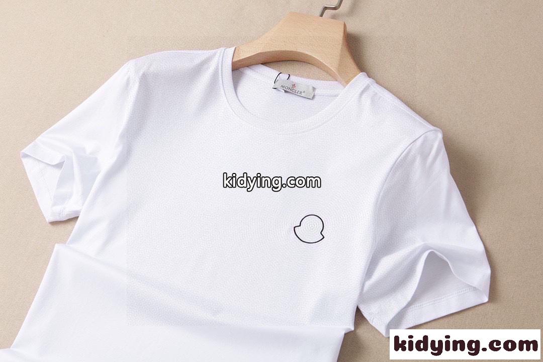 シンプル ロゴ 刺繍 高級感 クルーネック モンクレール tシャツ コピー 春夏 半袖 人気 トップス 着心地いい-4
