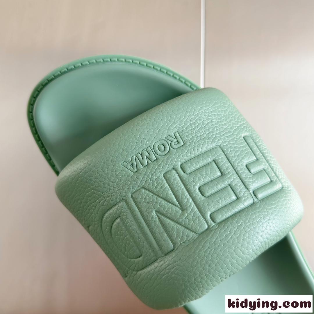 春夏 定番 FENDI ROMA スライド フェンディ サンダル スーパーコピー グリーン-3