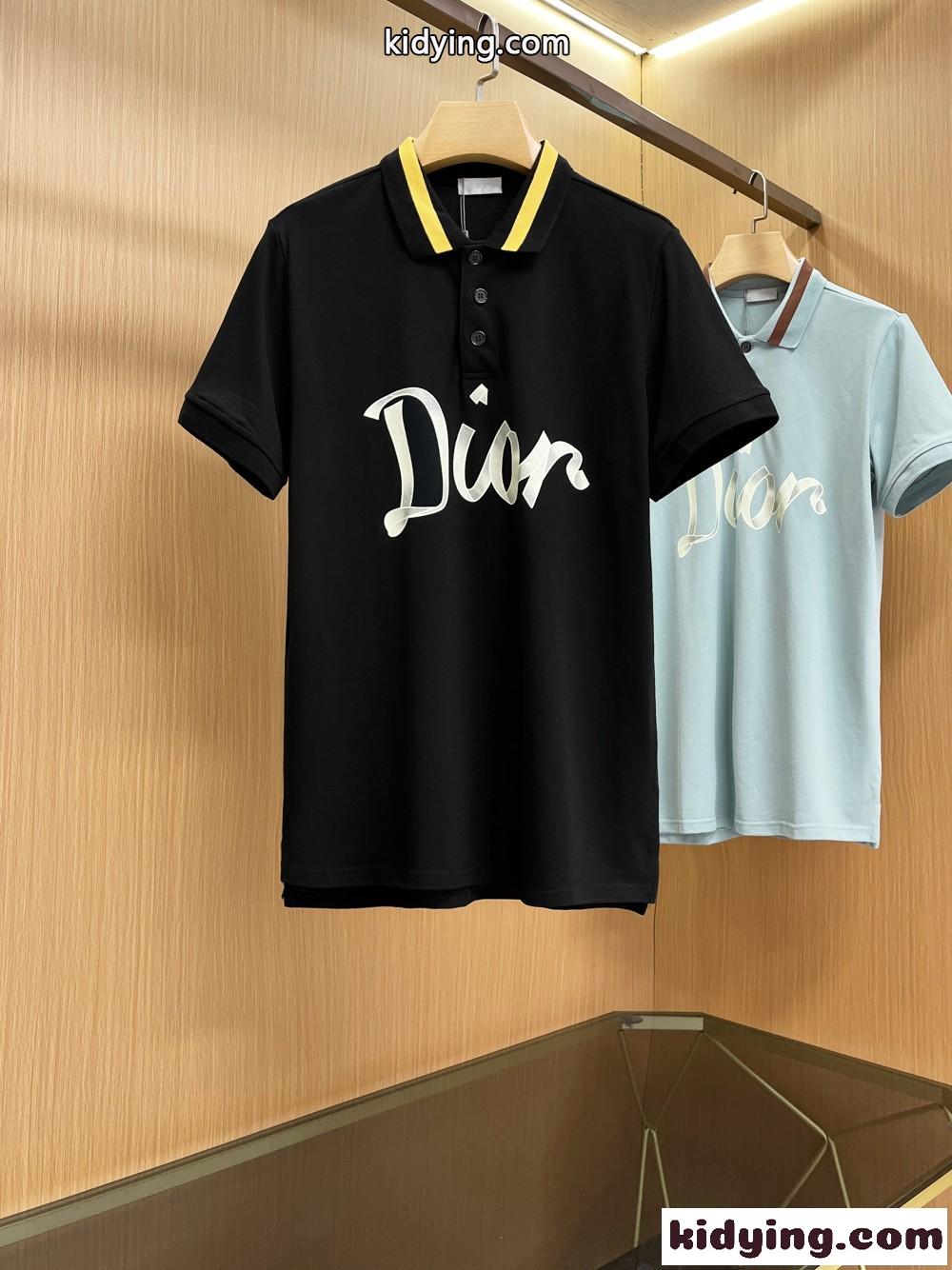 男女兼用 ロゴ プリント クリスチャン・ディオール Tシャツ コピー カジュアル おしゃれ 半袖 ポロシャツ-3