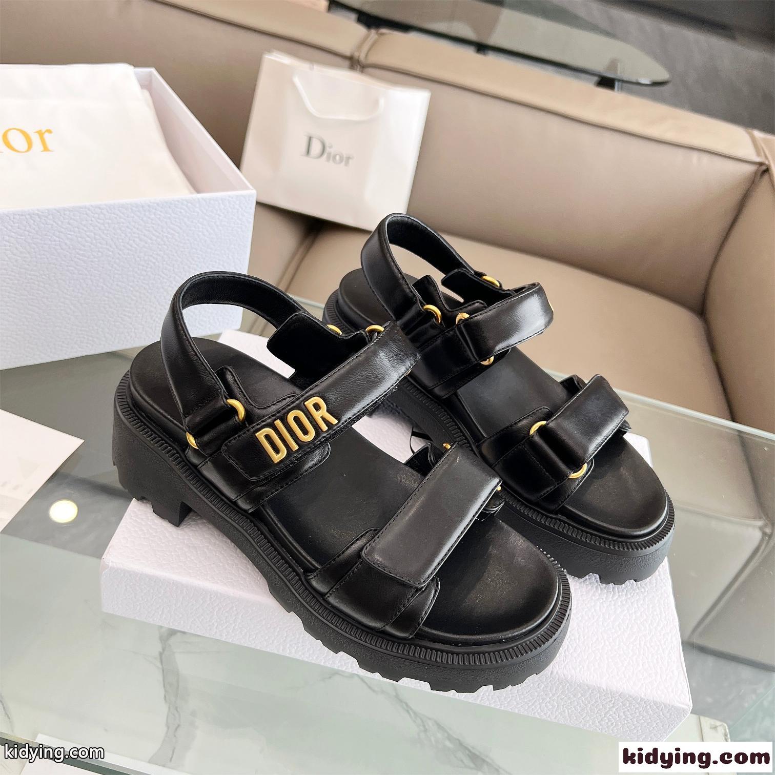 Dioract プラットフォームサンダル クリスチャン・ディオール サンダル コピー ブラック-0