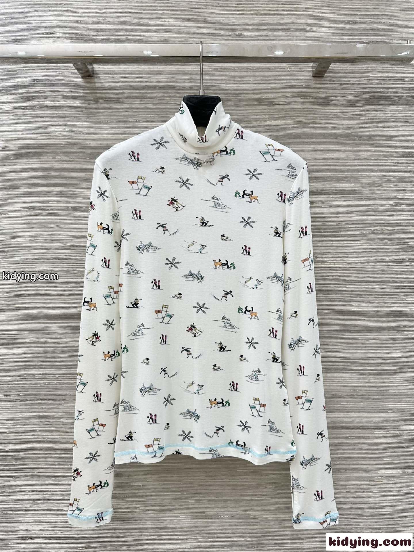タートルネック ココネージュ スキー シャネル Tシャツ コピー コットン-2