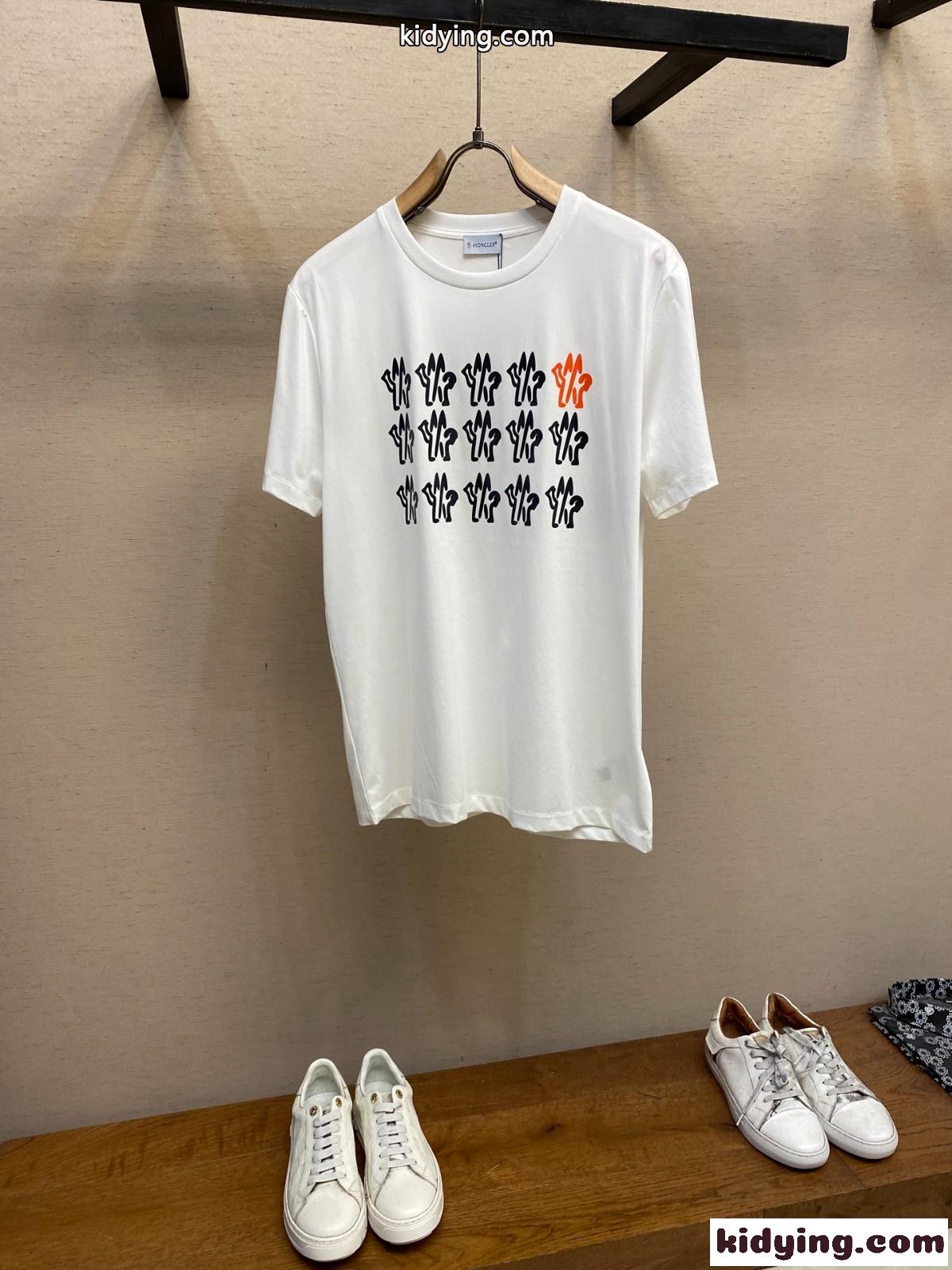 プリント コットン 半袖Tシャツ モンクレール Tシャツ スーパーコピー-1
