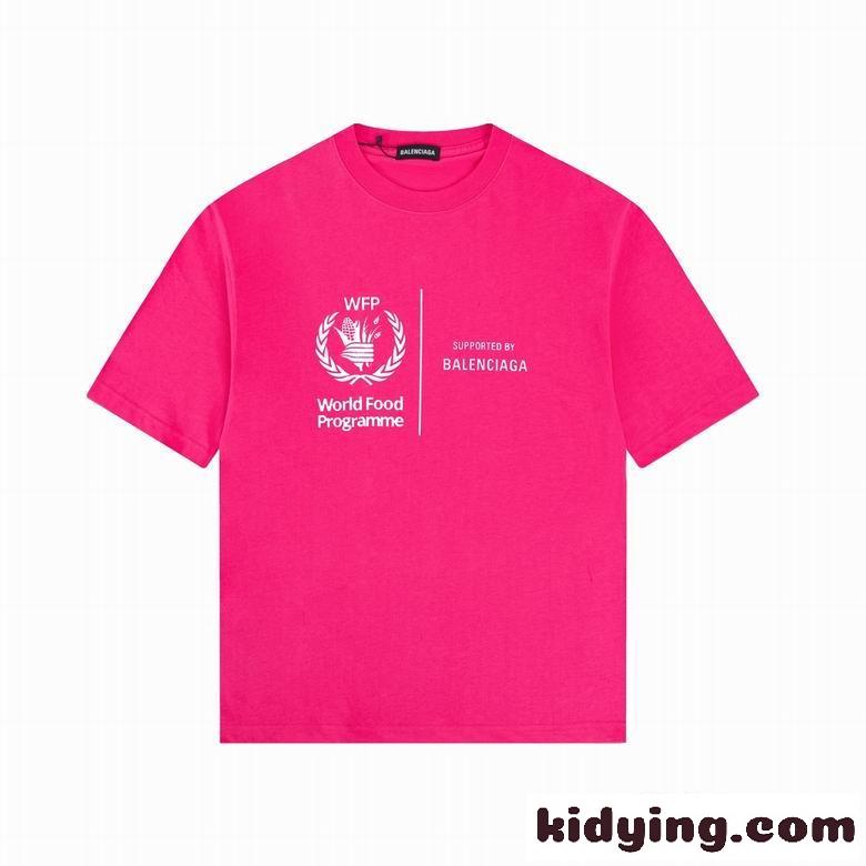 合わせやすい 春夏 トップス 定番 クルーネック プリント バレンシアガ 半袖tシャツ コピー カジュアル-0