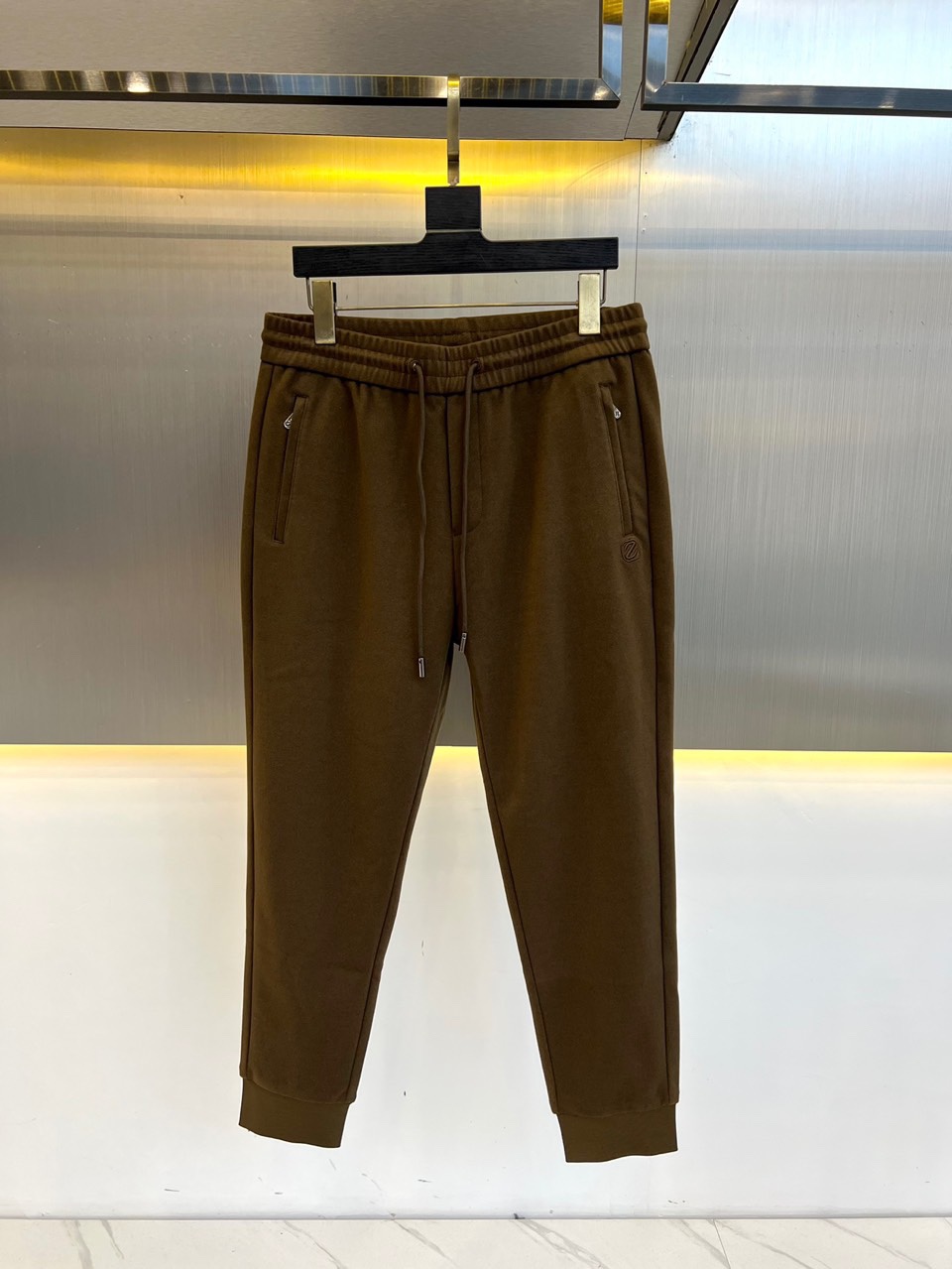 カジュアル エルメネジルド・ゼニア パンツ コピー スウェットパンツ ブラウン-0