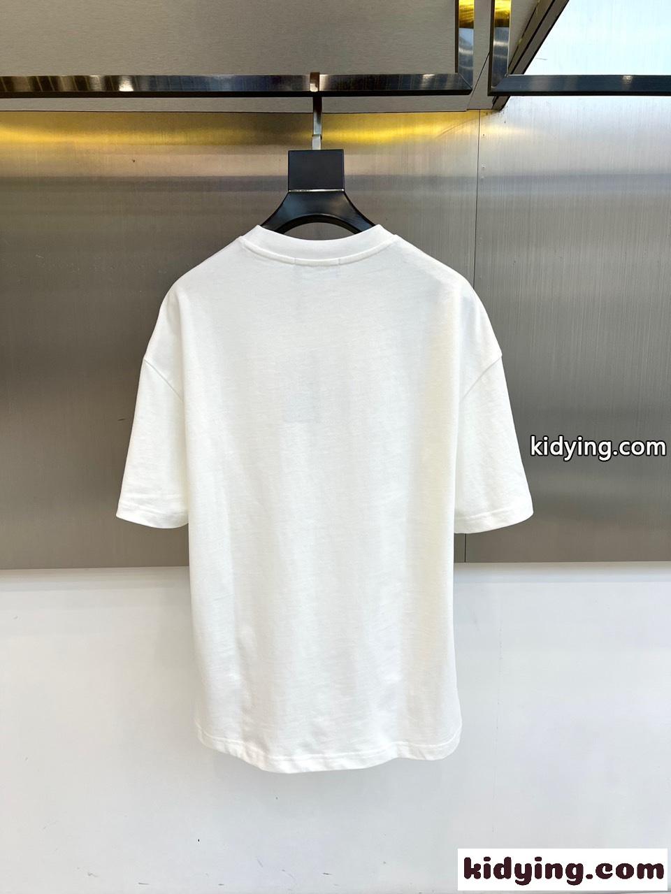 ベーシック ロゴ 半袖Tシャツ バレンシアガ Tシャツ 偽物 コットン ホワイト-4