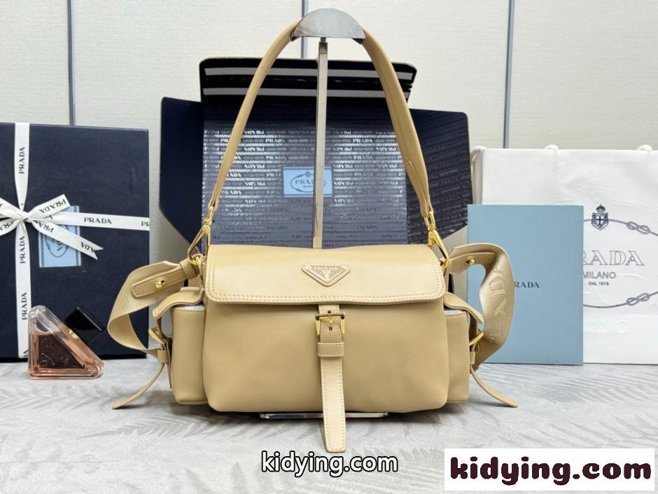 上品 ナッパレザー ショルダーバッグ プラダ バッグ スーパーコピー 1BD394 アイボリー-0