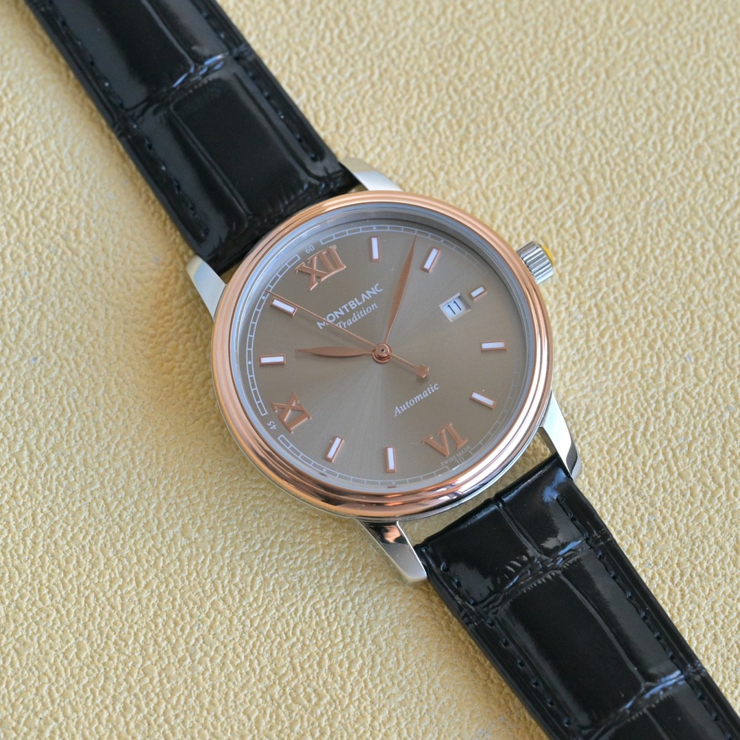 クラシック エレガント トラディション ウォッチ モンブラン 腕時計 偽物 42mm 日付表示-4
