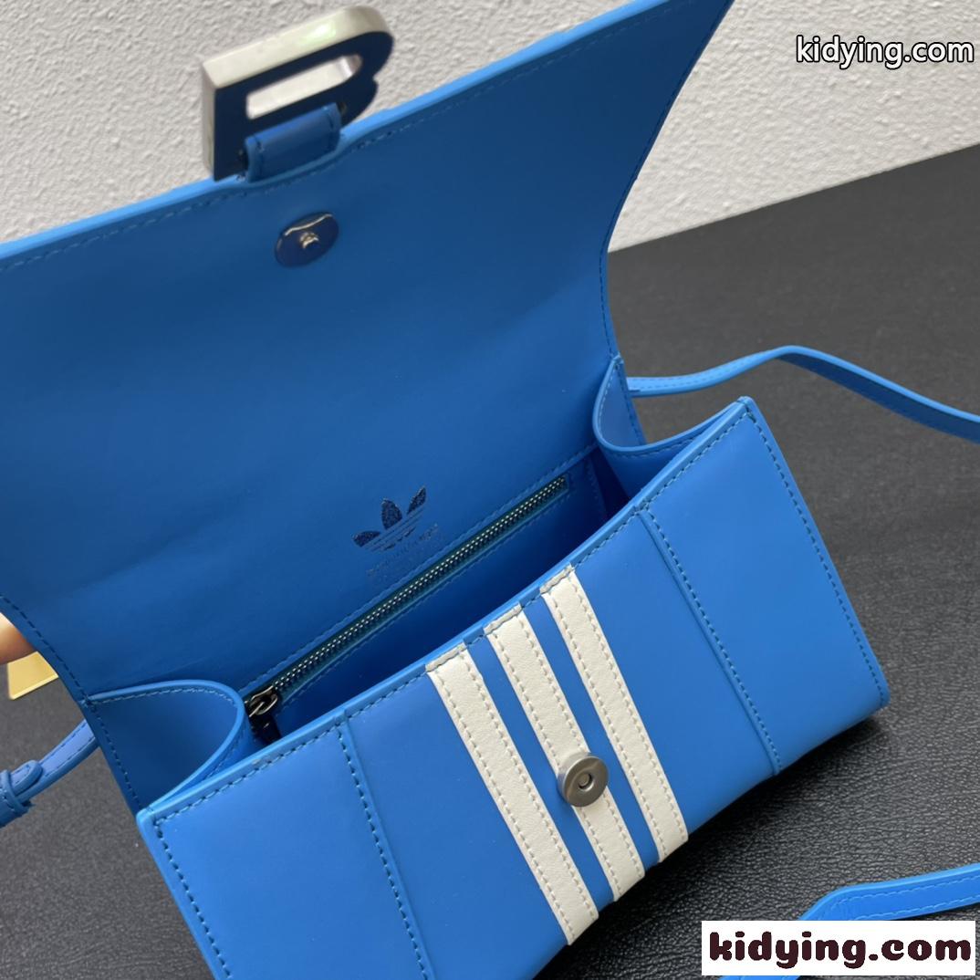 BALENCIAGA x ADIDAS 人気 HOURGLASS ハンドバッグ バレンシアガ バック コピー ブルー-4
