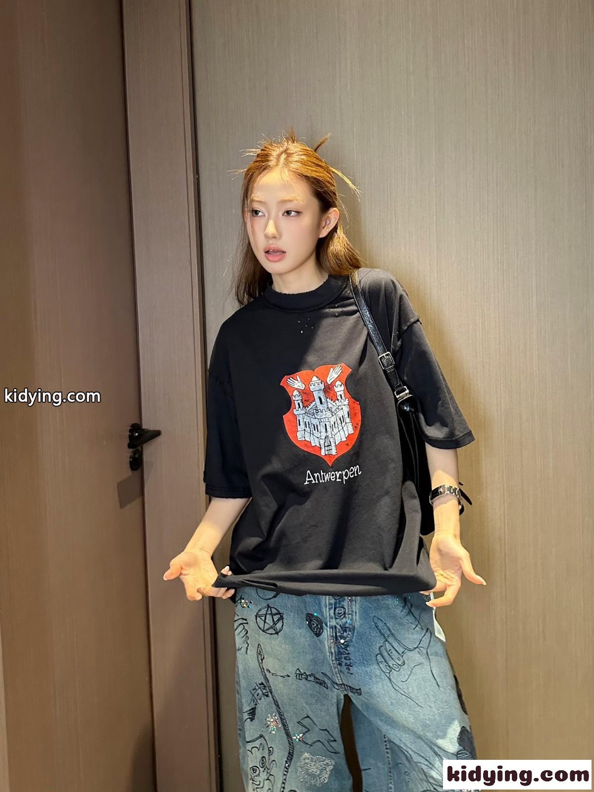 ANTWERPEN INSIDE-OUT 半袖Tシャツ オーバーサイズ バレンシアガ Tシャツ コピー ユニセックス-4