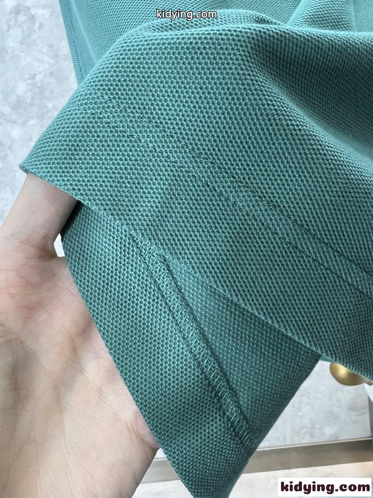 シンプル 刺繍入り コットンピケ ポロシャツ バーバリー 半袖Tシャツ コピー グリーン-4