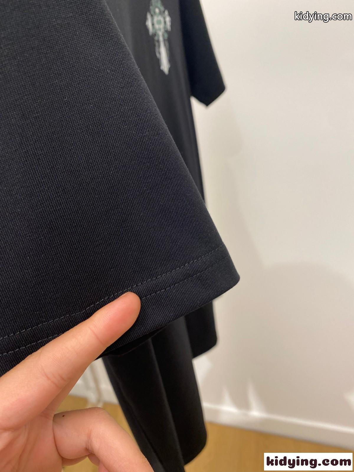 カジュアル クロムハーツ 半袖Tシャツ コピー プリント ストリート ブラック-1