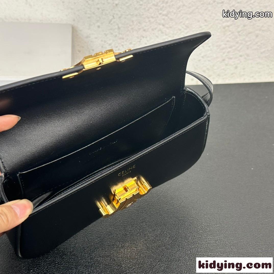 ゴールド金具 可愛い おしゃれ スモール ローラバッグ セリーヌ バッグ コピー ブラック-3