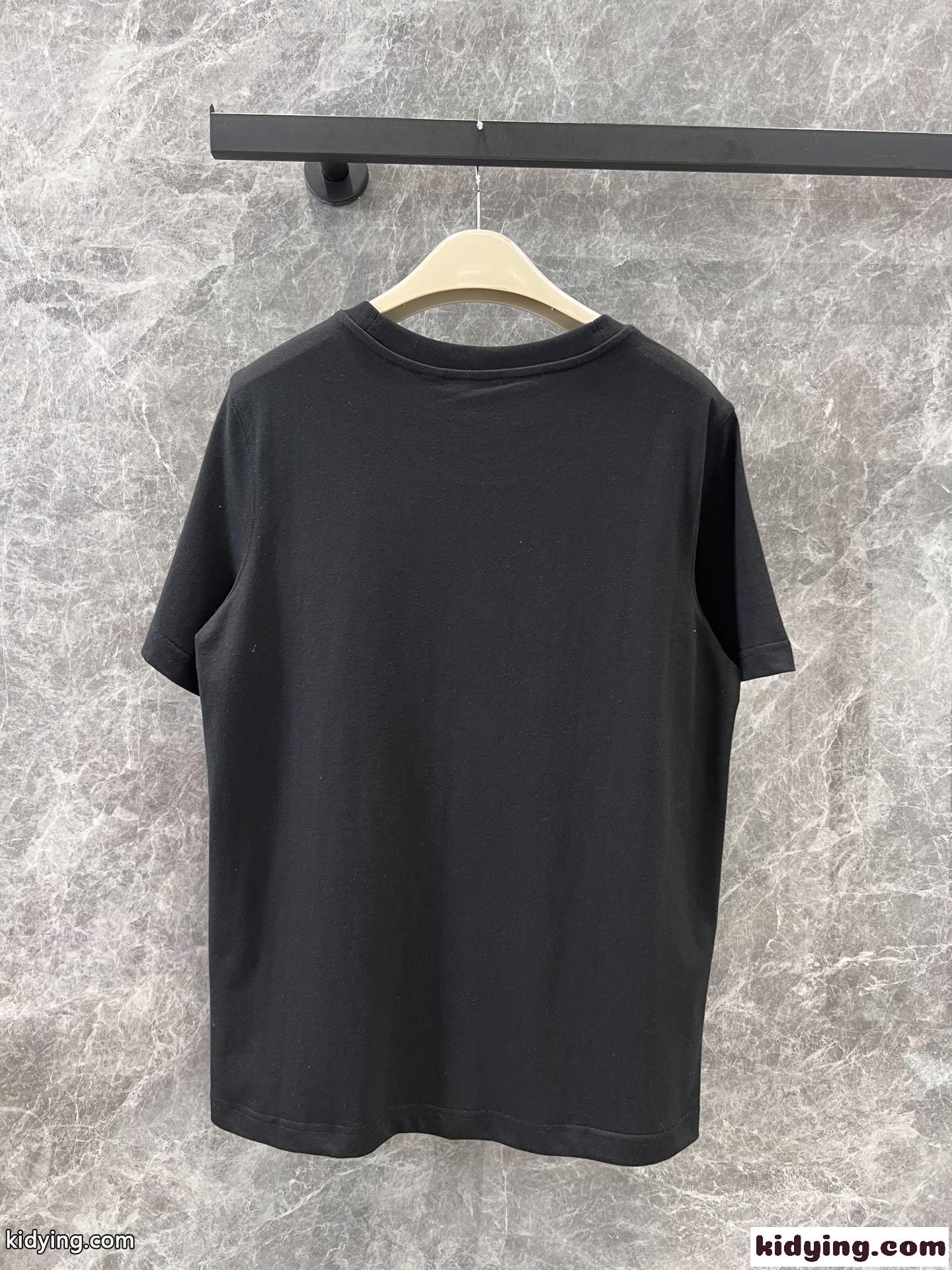 バーバリー ナイトスタンプ コットンTシャツ スーパーコピー ブラック-1