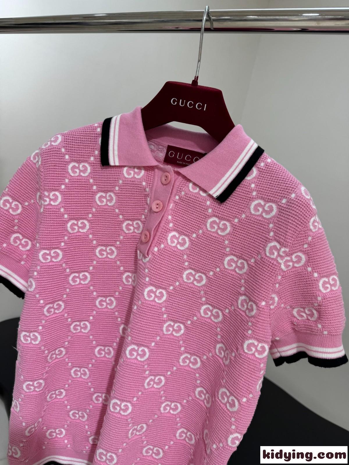GGジャガード 半袖 ニットポロ グッチ ニット コピー レディース-2
