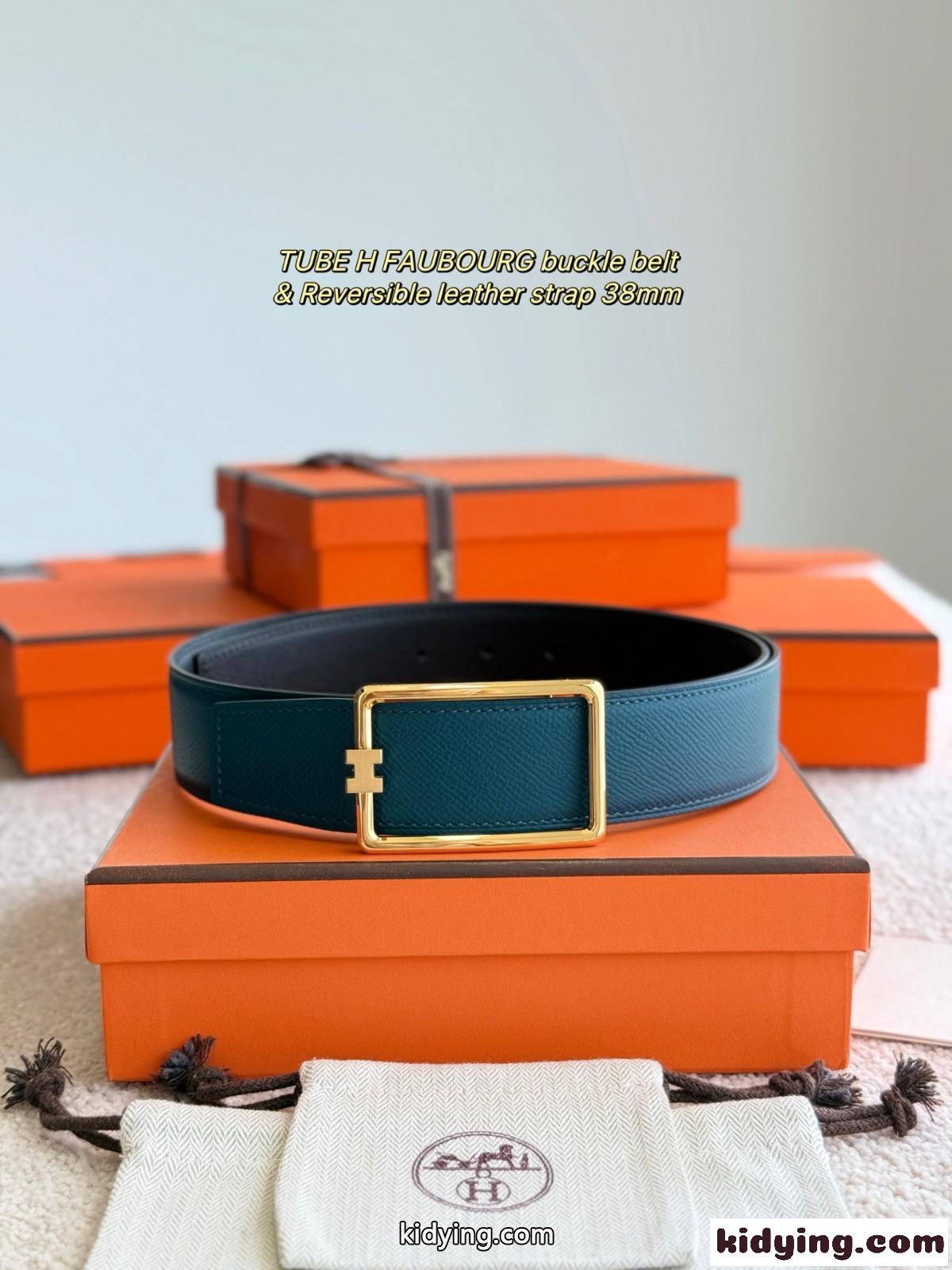 エルメス ベルト コピー チューブH リバーシブル レザーベルト 38MM-0